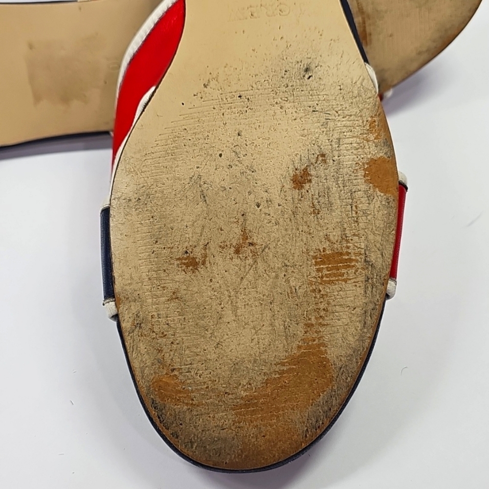 J Crew Women's Navy and Red Slide Sandals - Picture 5 of 12